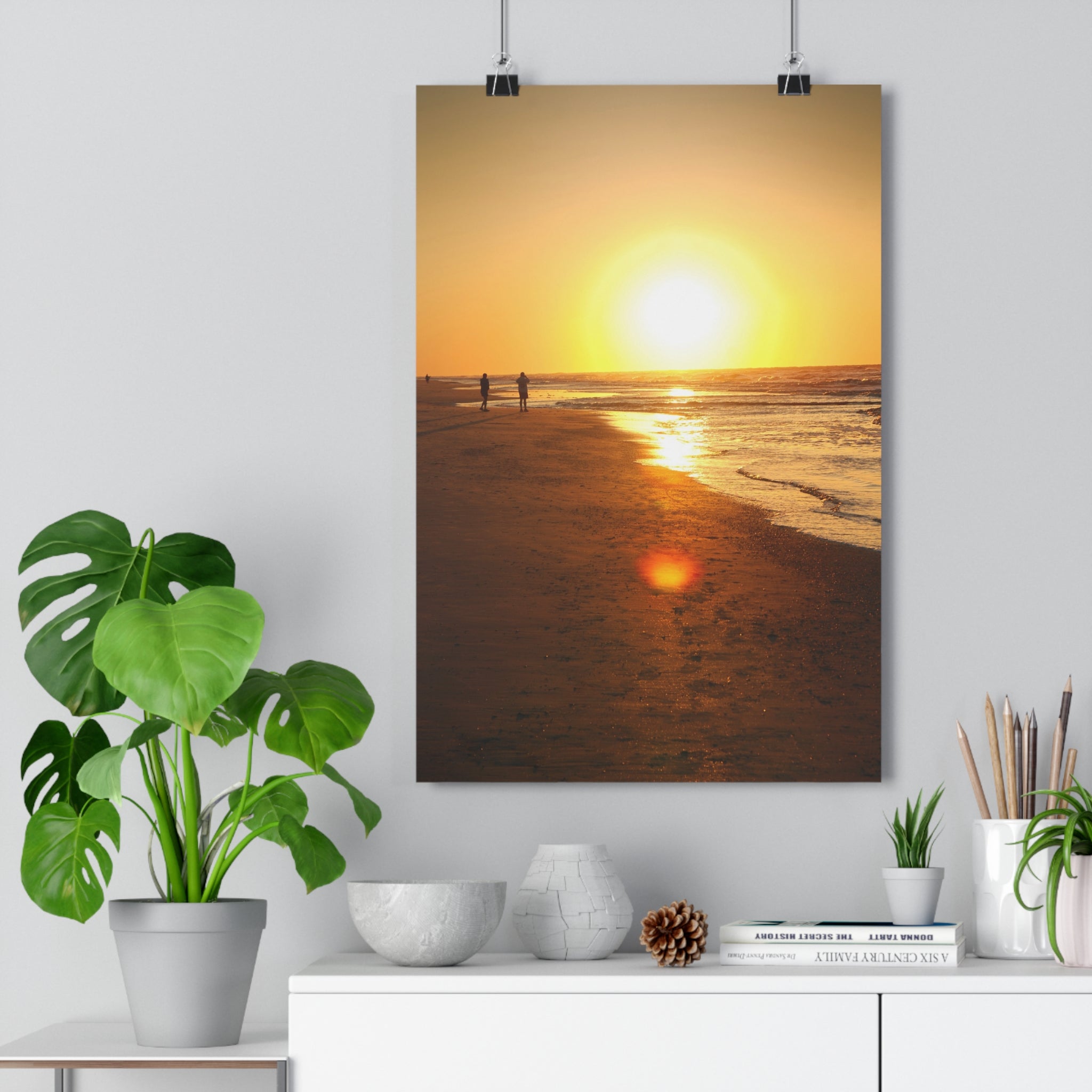 Sunrise Over Coligny Beach Giclée Art Print — Warm Golden Seaside Photography by autistic photographer