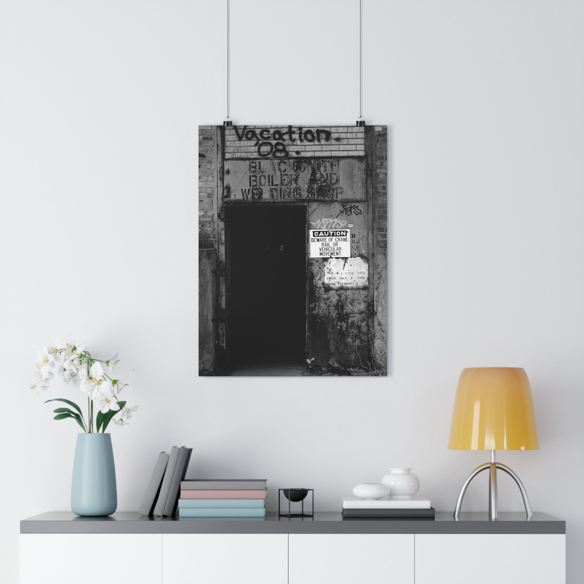 Giclée Art Print — 'Carrie Blast Furnaces Doorway' Black & White Industrial Photo by autistic photographer