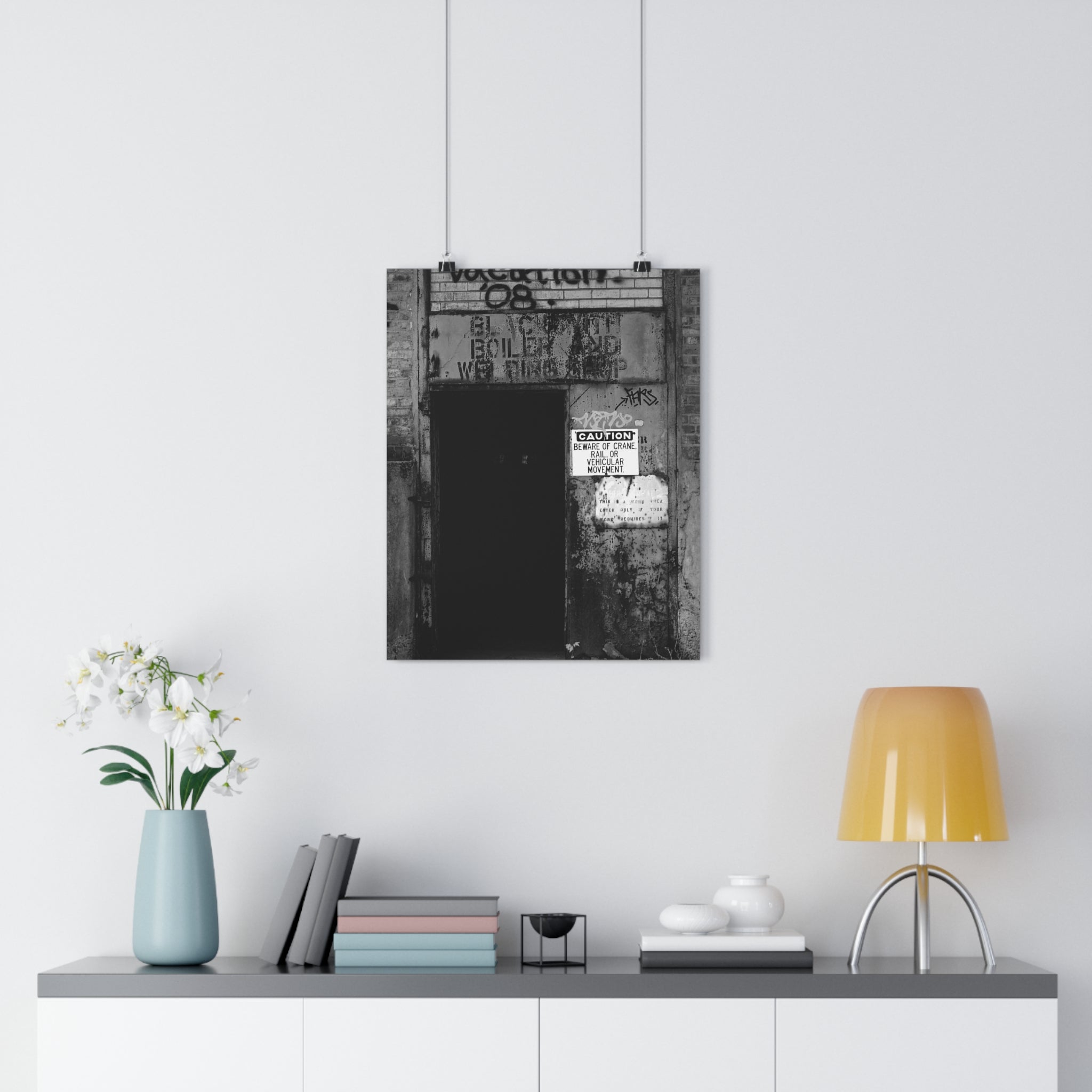 Giclée Art Print — 'Carrie Blast Furnaces Doorway' Black & White Industrial Photo by autistic photographer