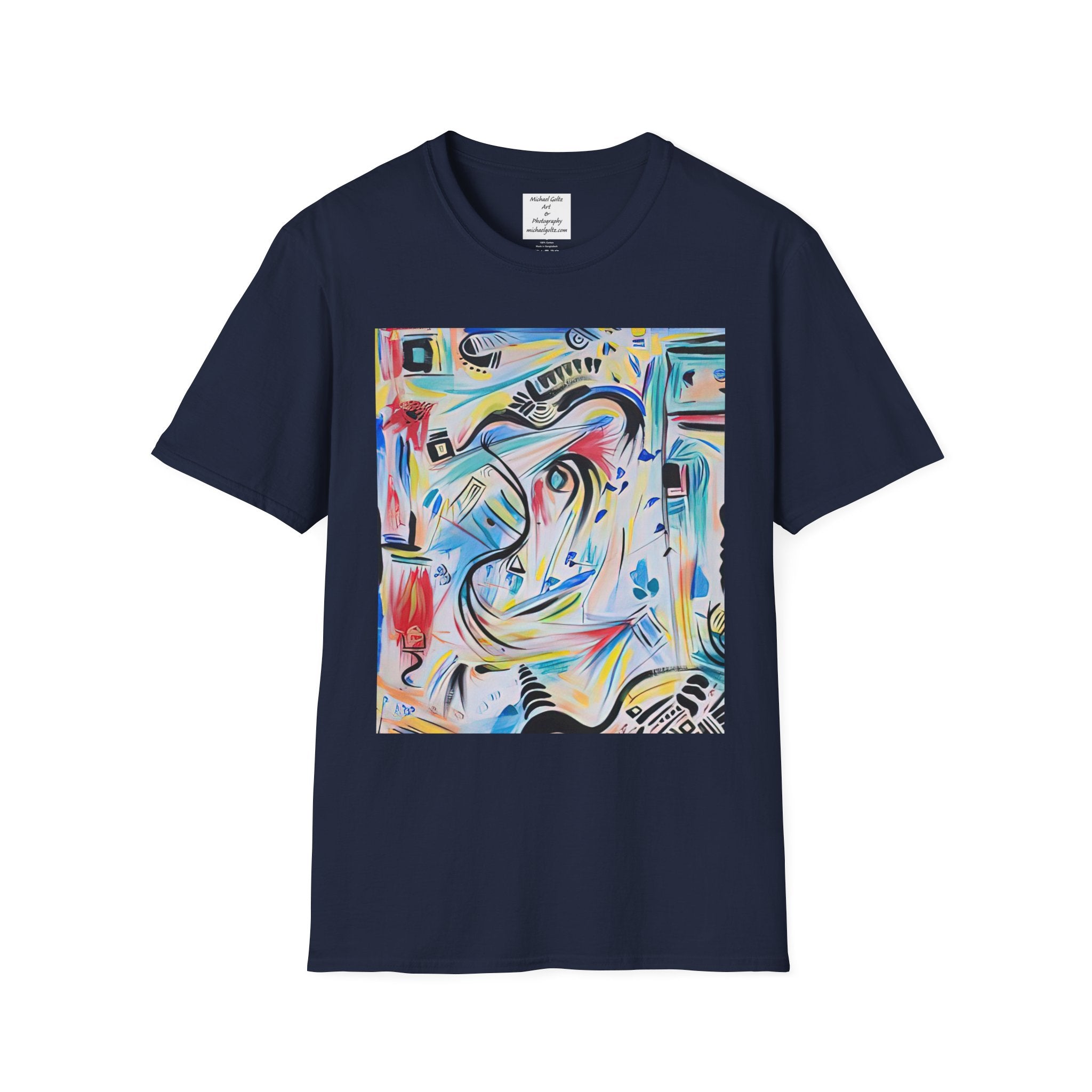 Abstract Colorwave T-Shirt — Vibrant Modern Art Graphic Tee by autistic artist