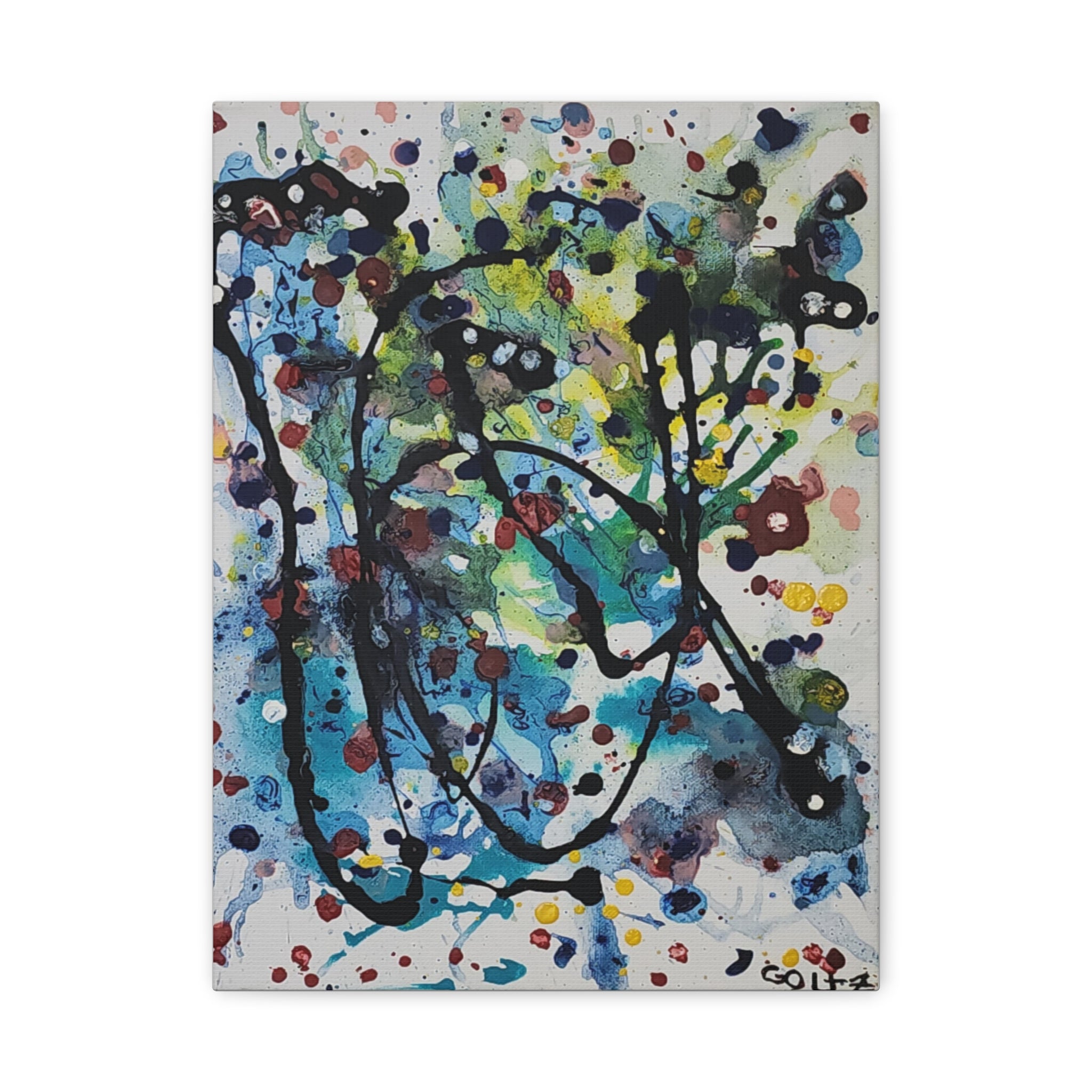 Meltdown in Blue, Stretched, 1.25"