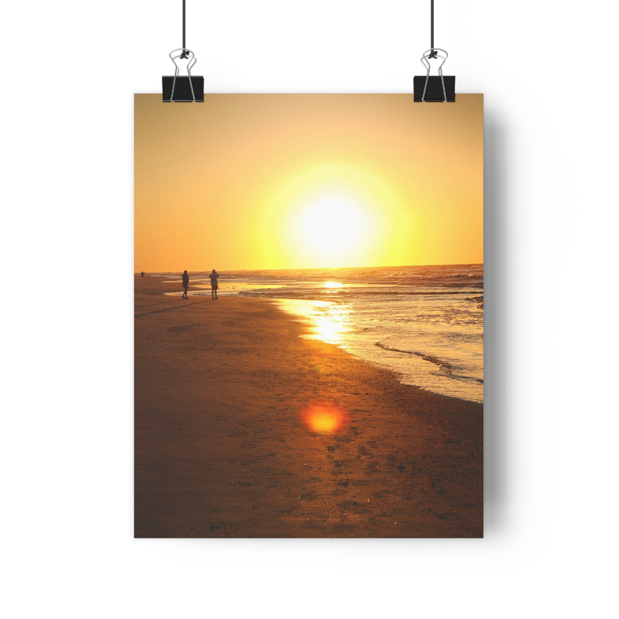 Sunrise Over Coligny Beach Giclée Art Print — Warm Golden Seaside Photography by autistic photographer