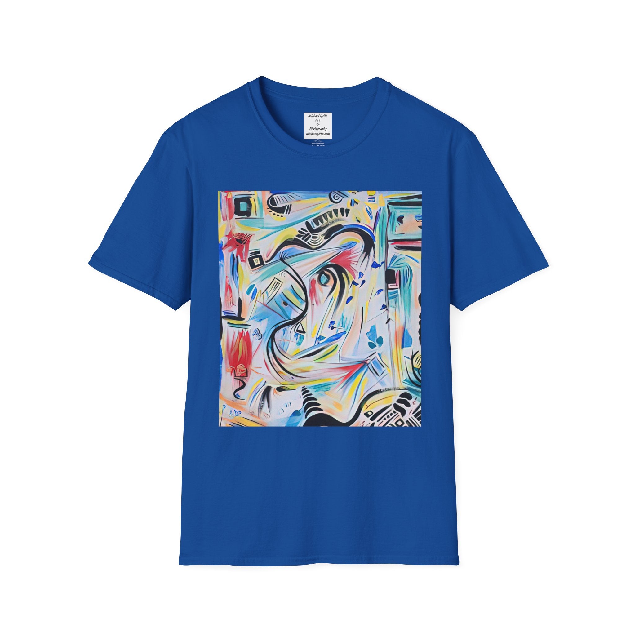 Abstract Colorwave T-Shirt — Vibrant Modern Art Graphic Tee by autistic artist