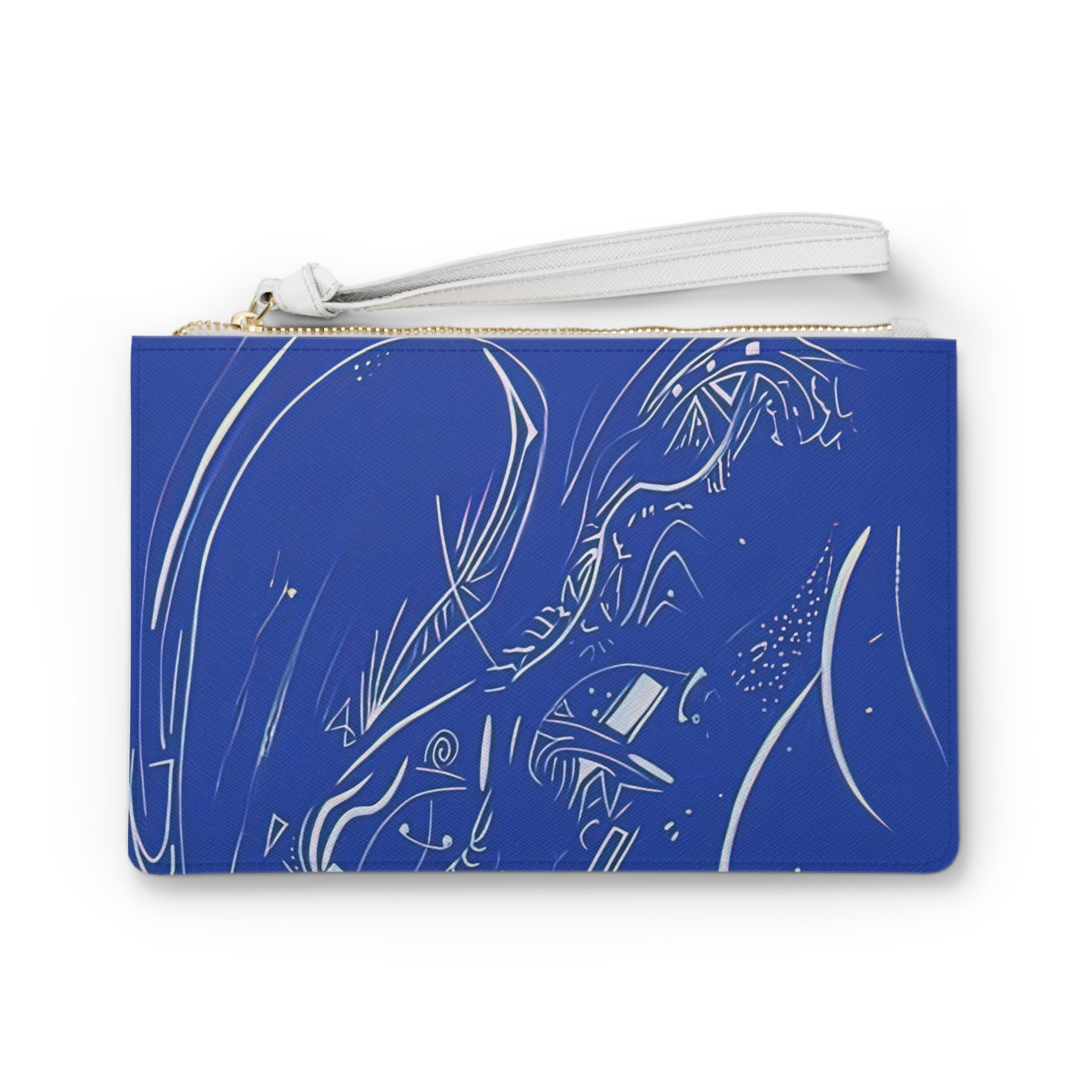 Ciphers of the Aether: Abyssal Phase Clutch — Modern Geometric Wristlet Purse by autistic artist