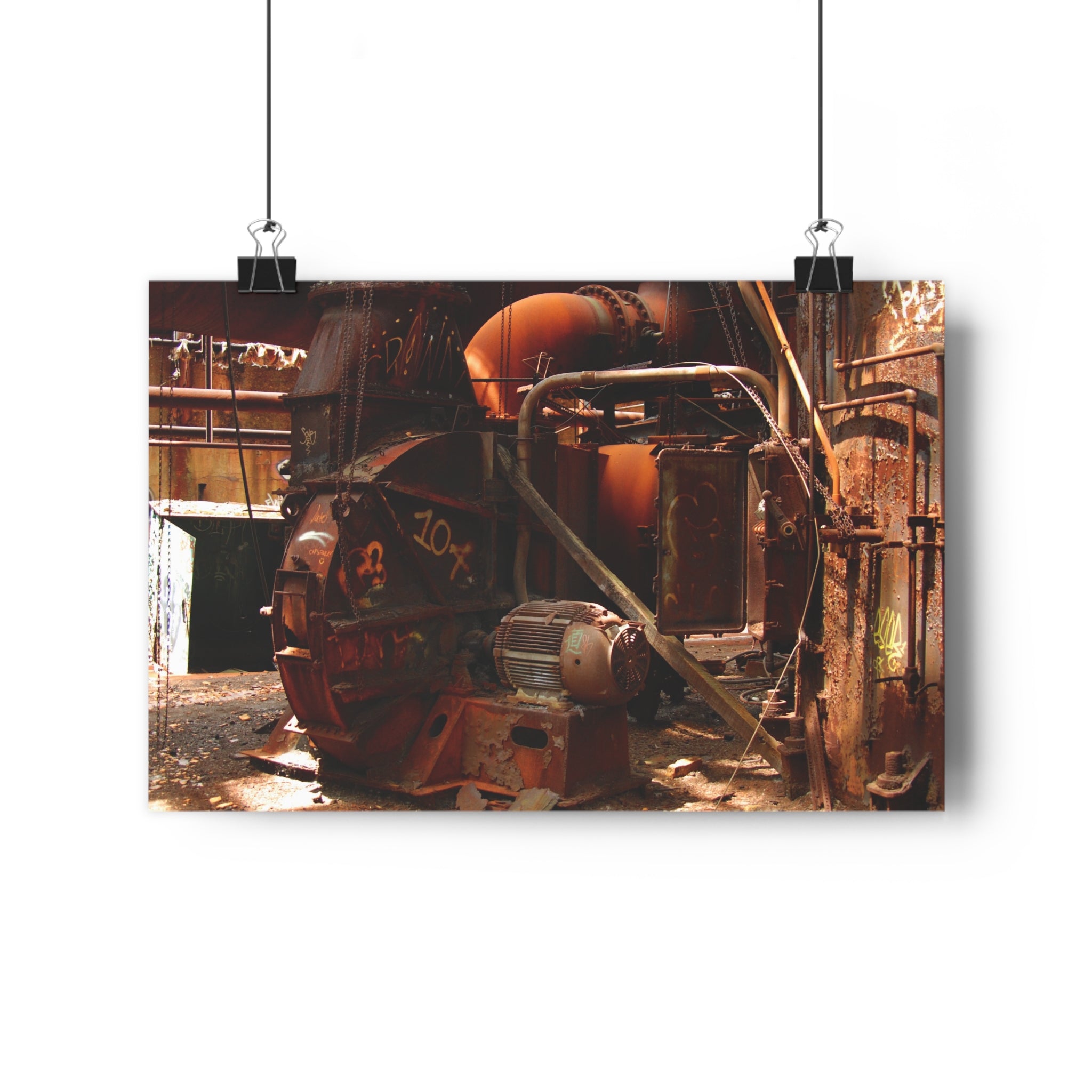 Carrie Blast Furnace Giclée Art Print — Industrial Rusted Steel Mill Machinery Photography by Autistic Photographer