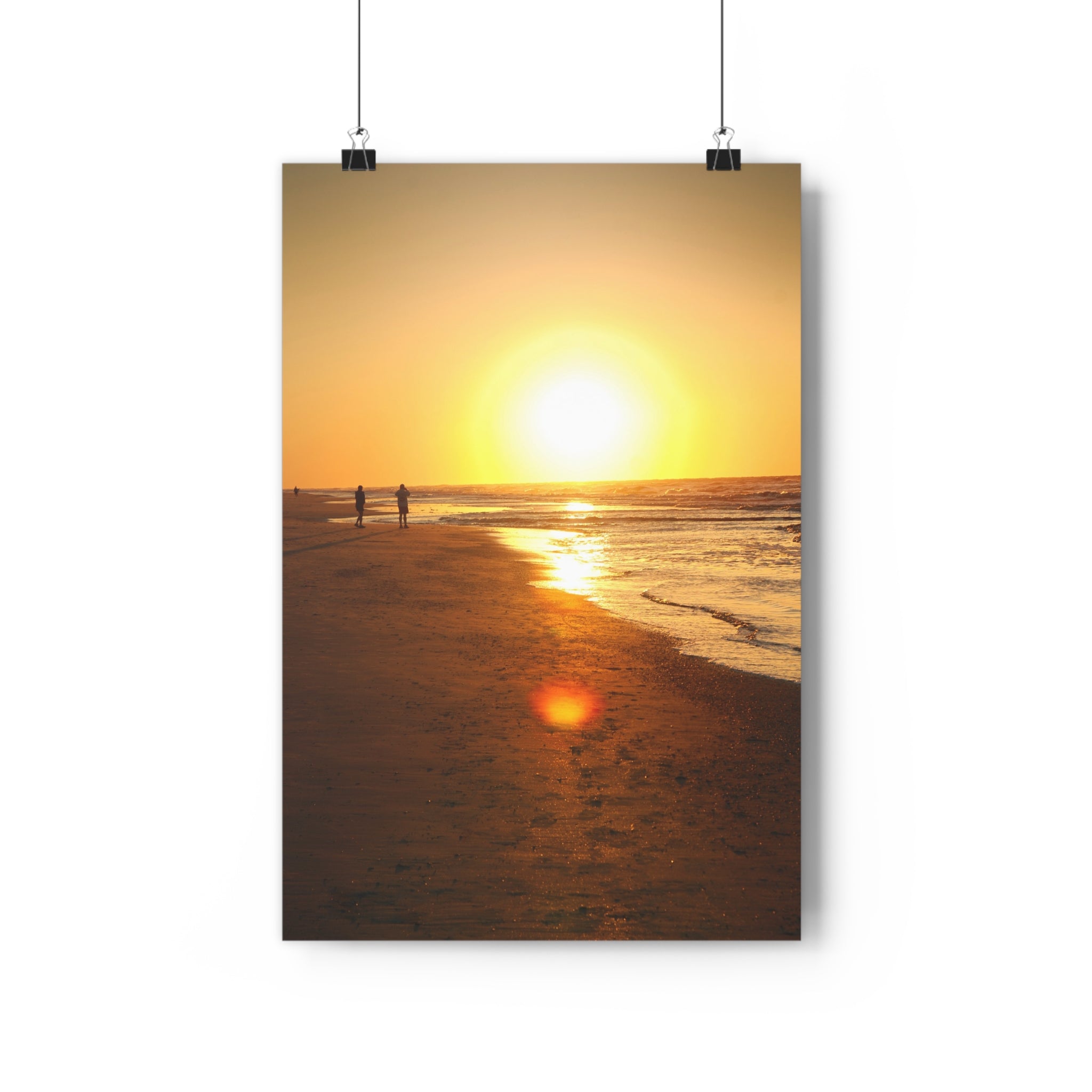 Sunrise Over Coligny Beach Giclée Art Print — Warm Golden Seaside Photography by autistic photographer