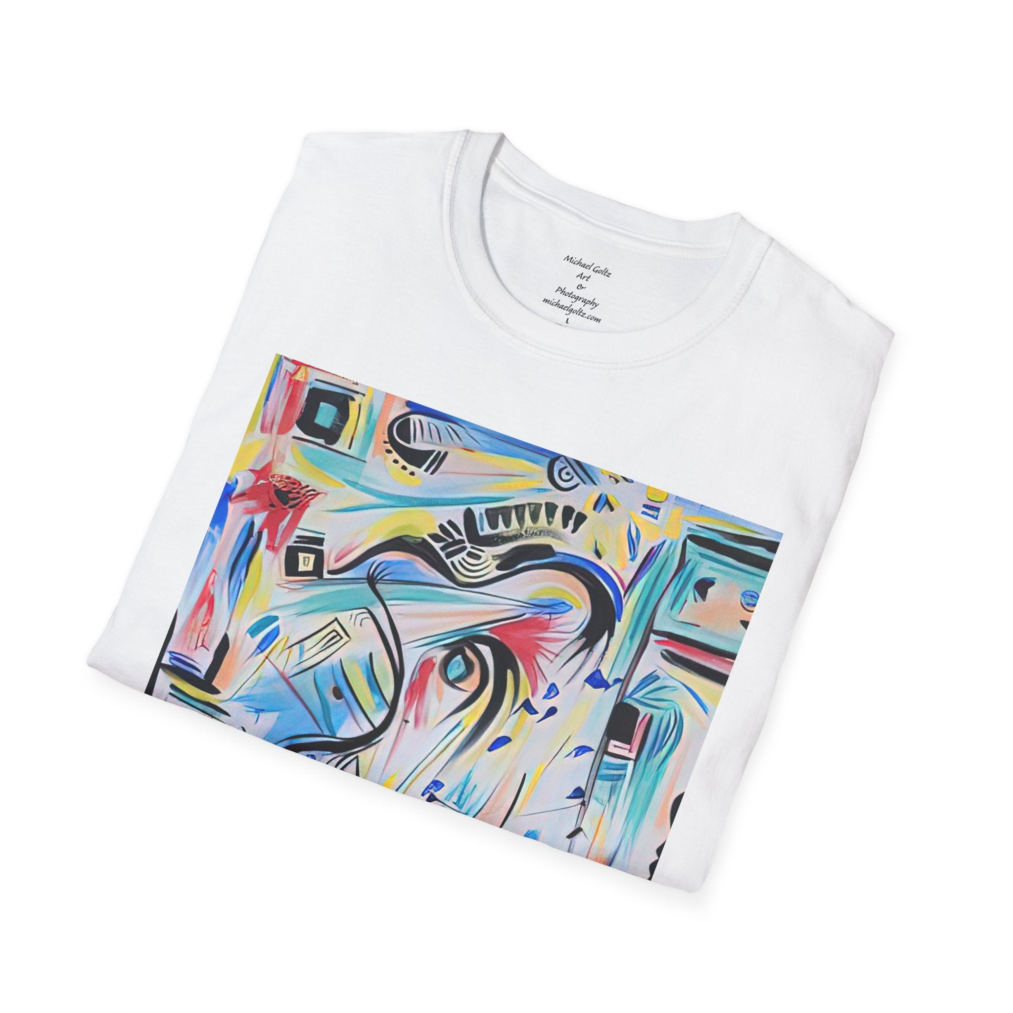 Abstract Colorwave T-Shirt — Vibrant Modern Art Graphic Tee by autistic artist