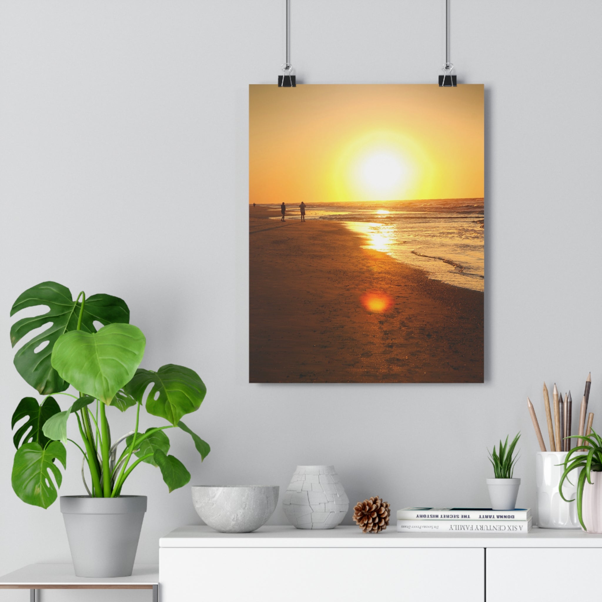 Sunrise Over Coligny Beach Giclée Art Print — Warm Golden Seaside Photography by autistic photographer
