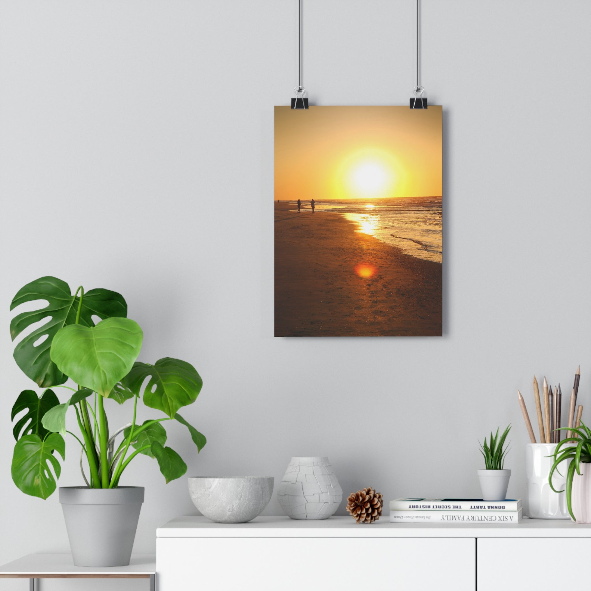 Sunrise Over Coligny Beach Giclée Art Print — Warm Golden Seaside Photography by autistic photographer