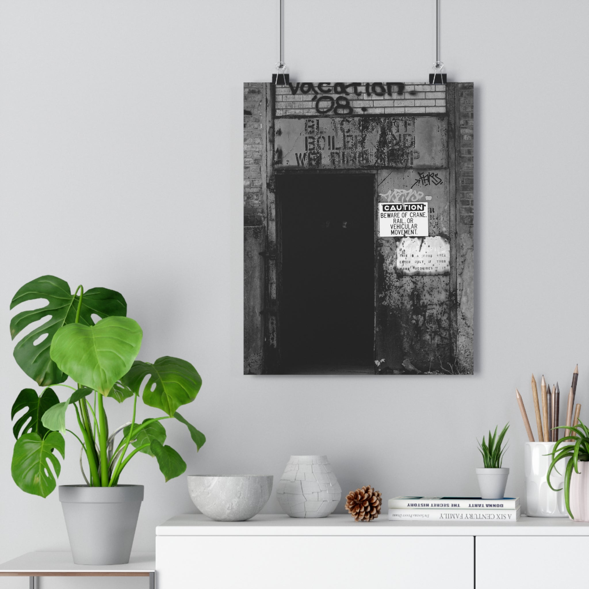 Giclée Art Print — 'Carrie Blast Furnaces Doorway' Black & White Industrial Photo by autistic photographer