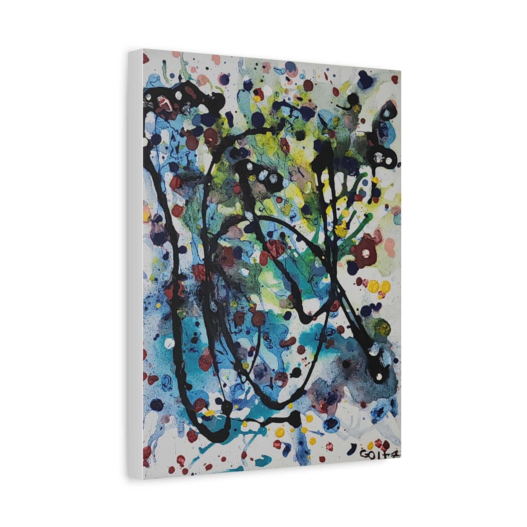 Meltdown in Blue, Stretched, 1.25"