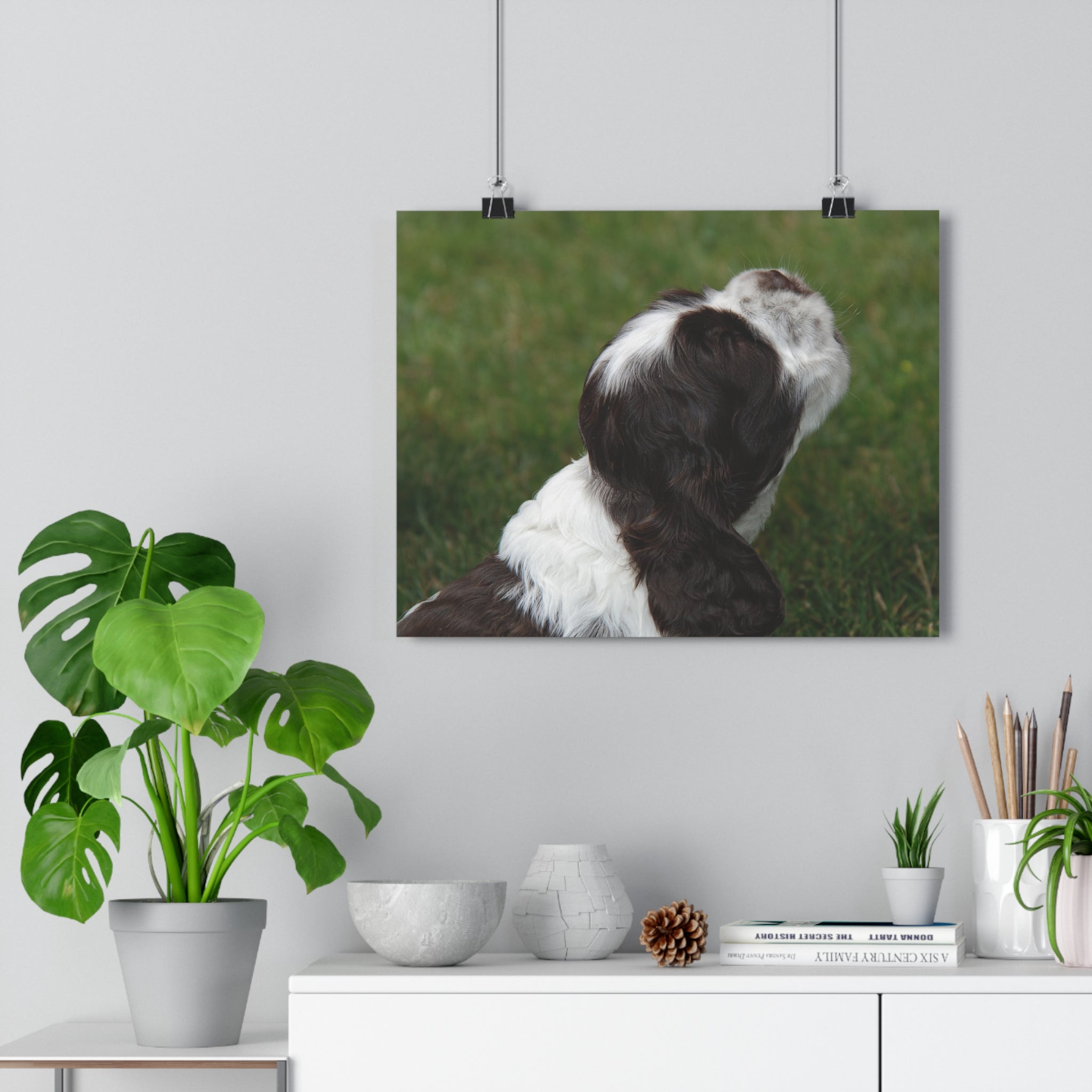 Cocker Spaniel Puppy Giclée Art Print – Looking Up Puppy Photo Wall Art by autistic photographer