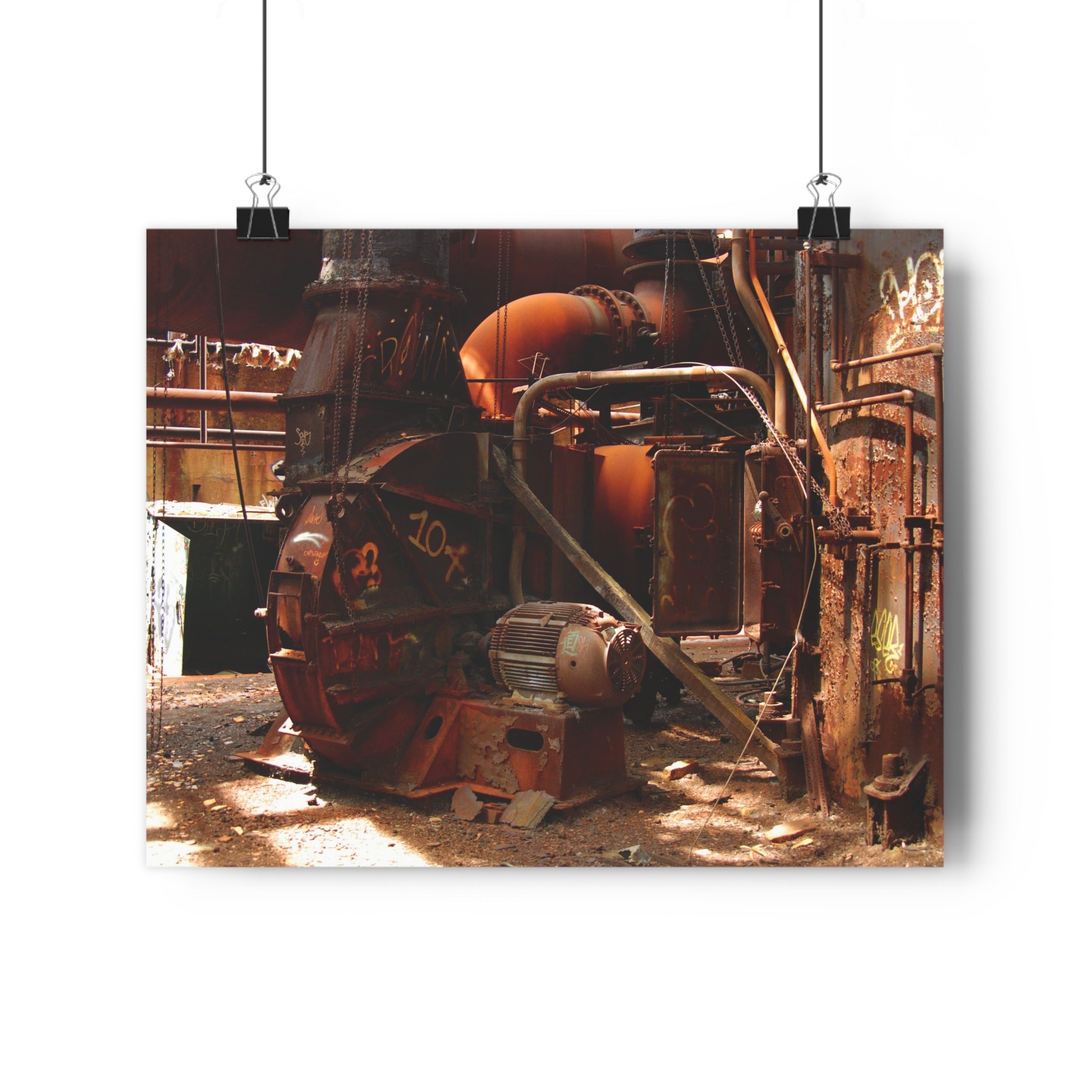 Carrie Blast Furnace Giclée Art Print — Industrial Rusted Steel Mill Machinery Photography by Autistic Photographer
