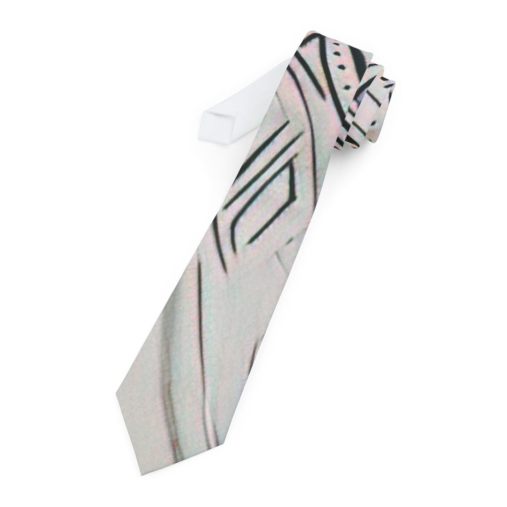 Geometric Black and White Slim Necktie — Modern Abstract Pattern by au ...