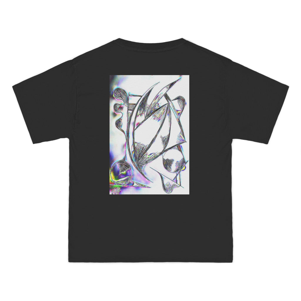 Abstract Delicate Linework T-Shirt — Iridescent Nature Graphic Tee