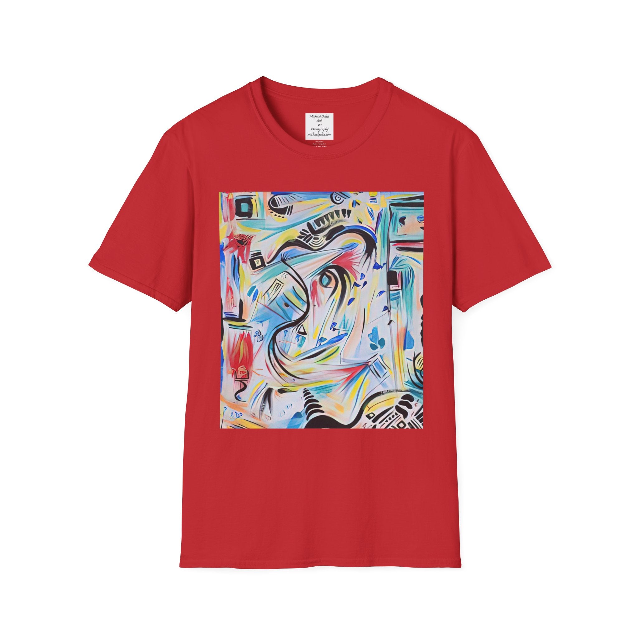 Abstract Colorwave T-Shirt — Vibrant Modern Art Graphic Tee by autistic artist