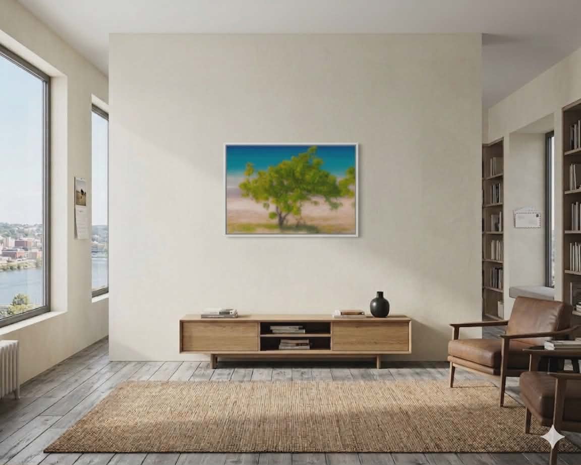 Seaside Lone Tree in Barbados Giclée Art Print — Coastal Beach Landscape Wall Art by autistic photographer