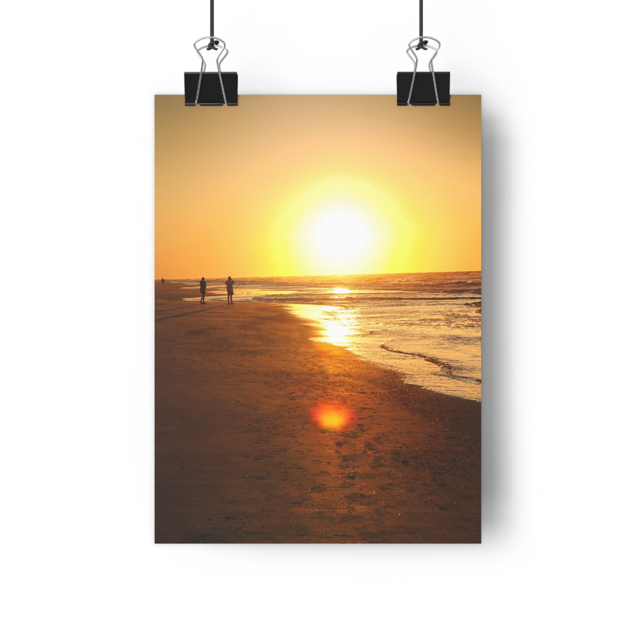 Sunrise Over Coligny Beach Giclée Art Print — Warm Golden Seaside Photography by autistic photographer