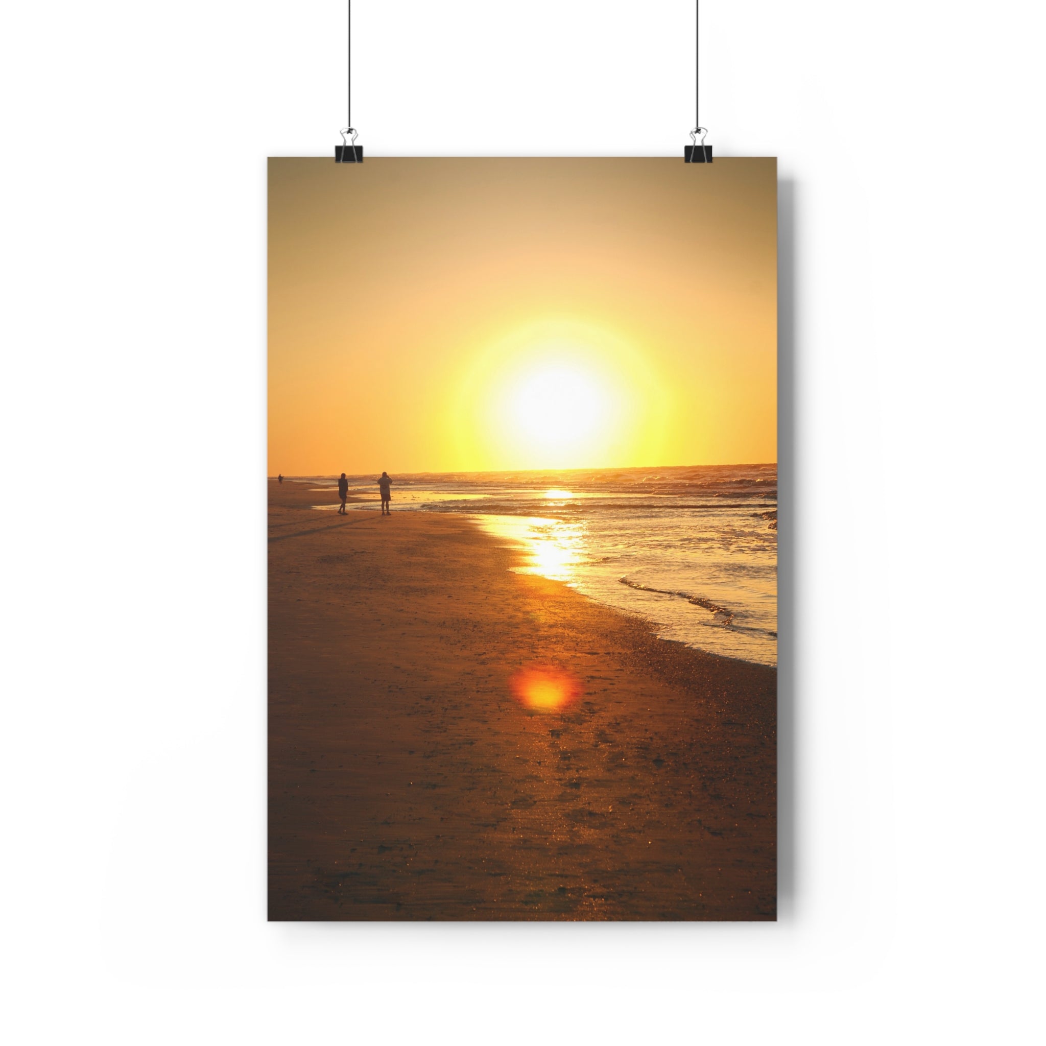 Sunrise Over Coligny Beach Giclée Art Print — Warm Golden Seaside Photography by autistic photographer