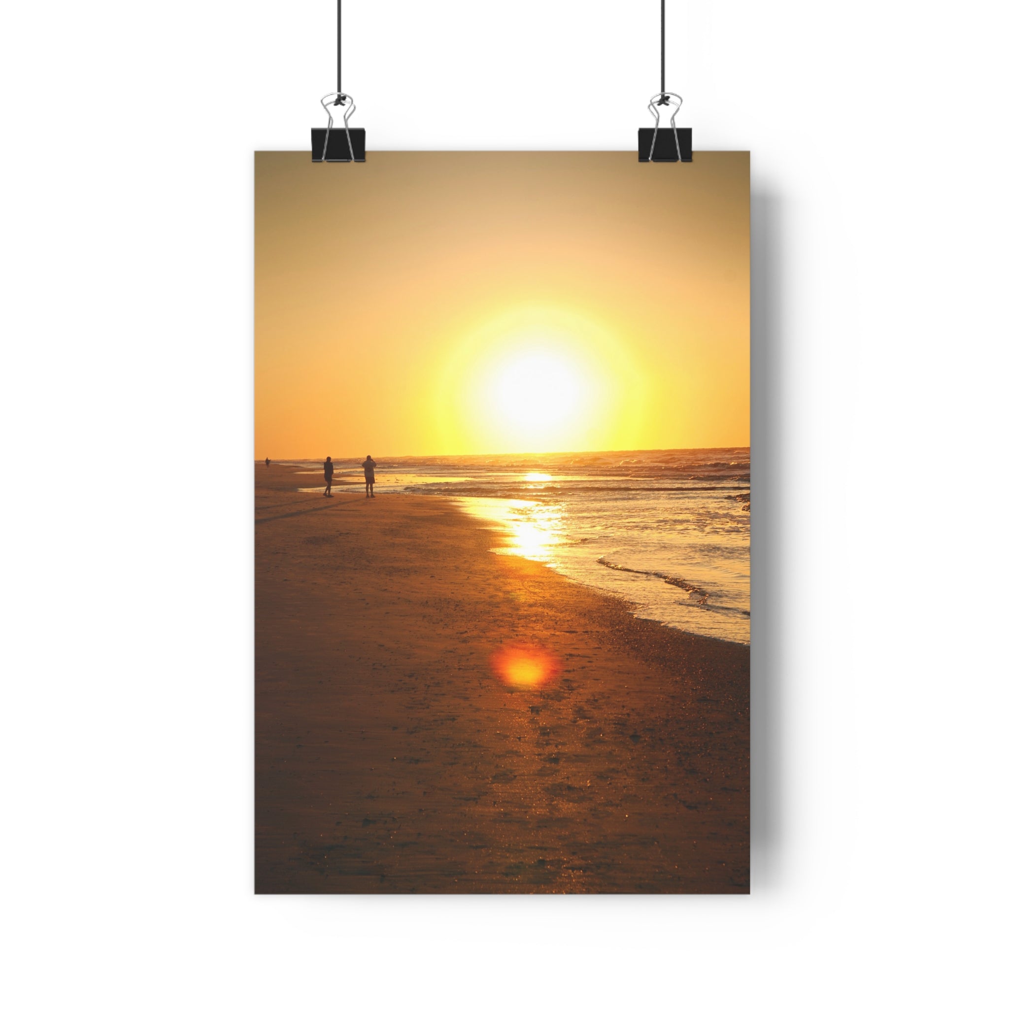 Sunrise Over Coligny Beach Giclée Art Print — Warm Golden Seaside Photography by autistic photographer