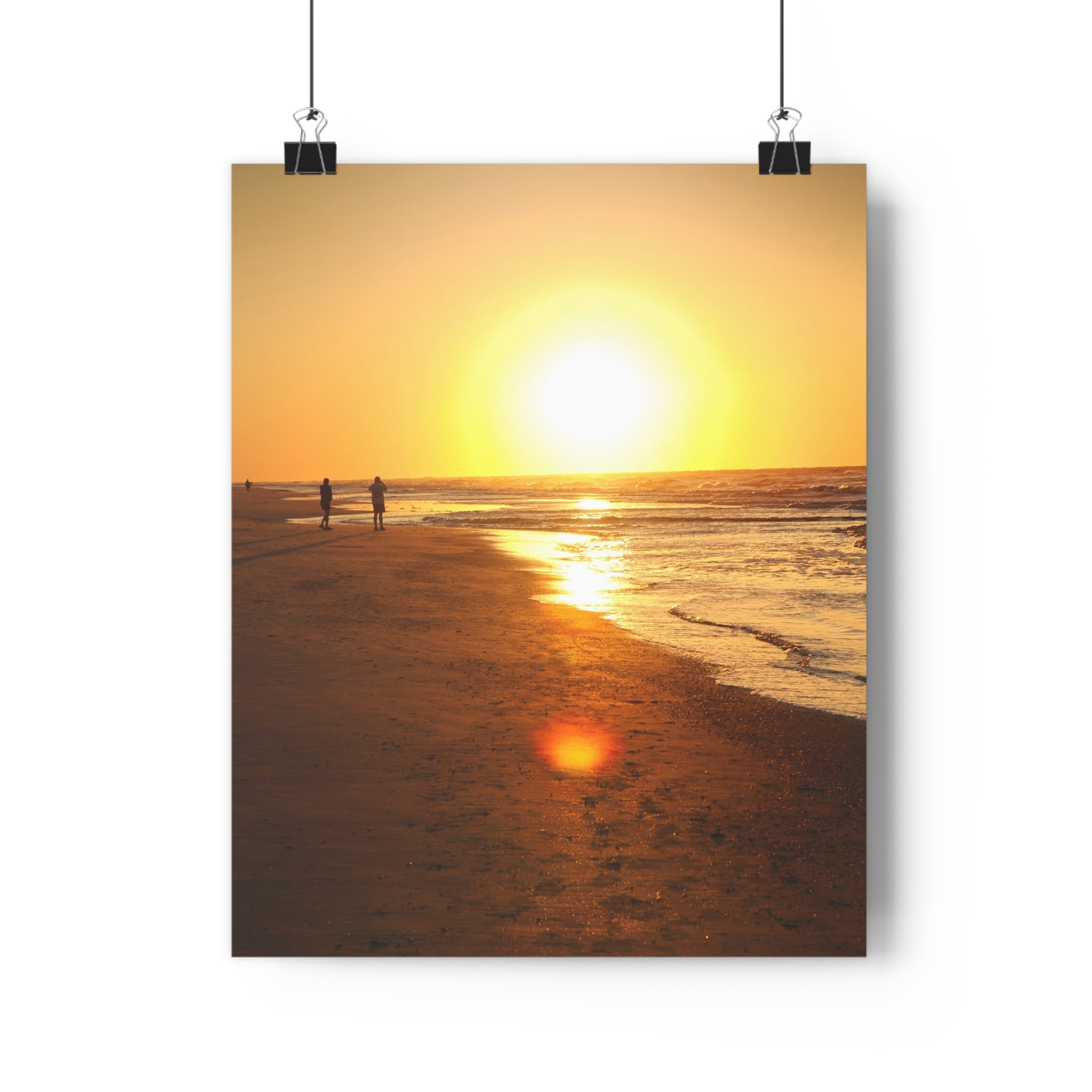 Sunrise Over Coligny Beach Giclée Art Print — Warm Golden Seaside Photography by autistic photographer
