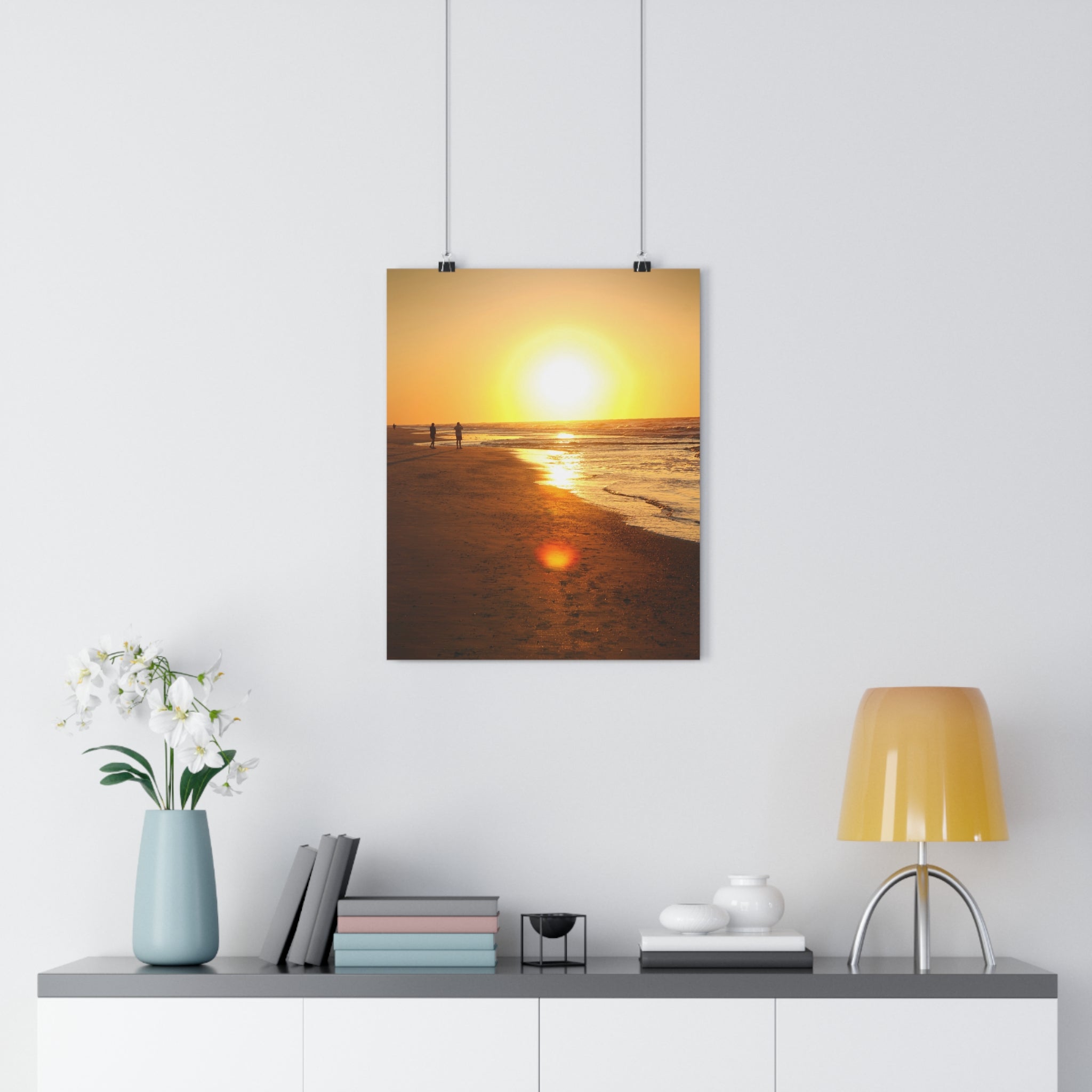 Sunrise Over Coligny Beach Giclée Art Print — Warm Golden Seaside Photography by autistic photographer