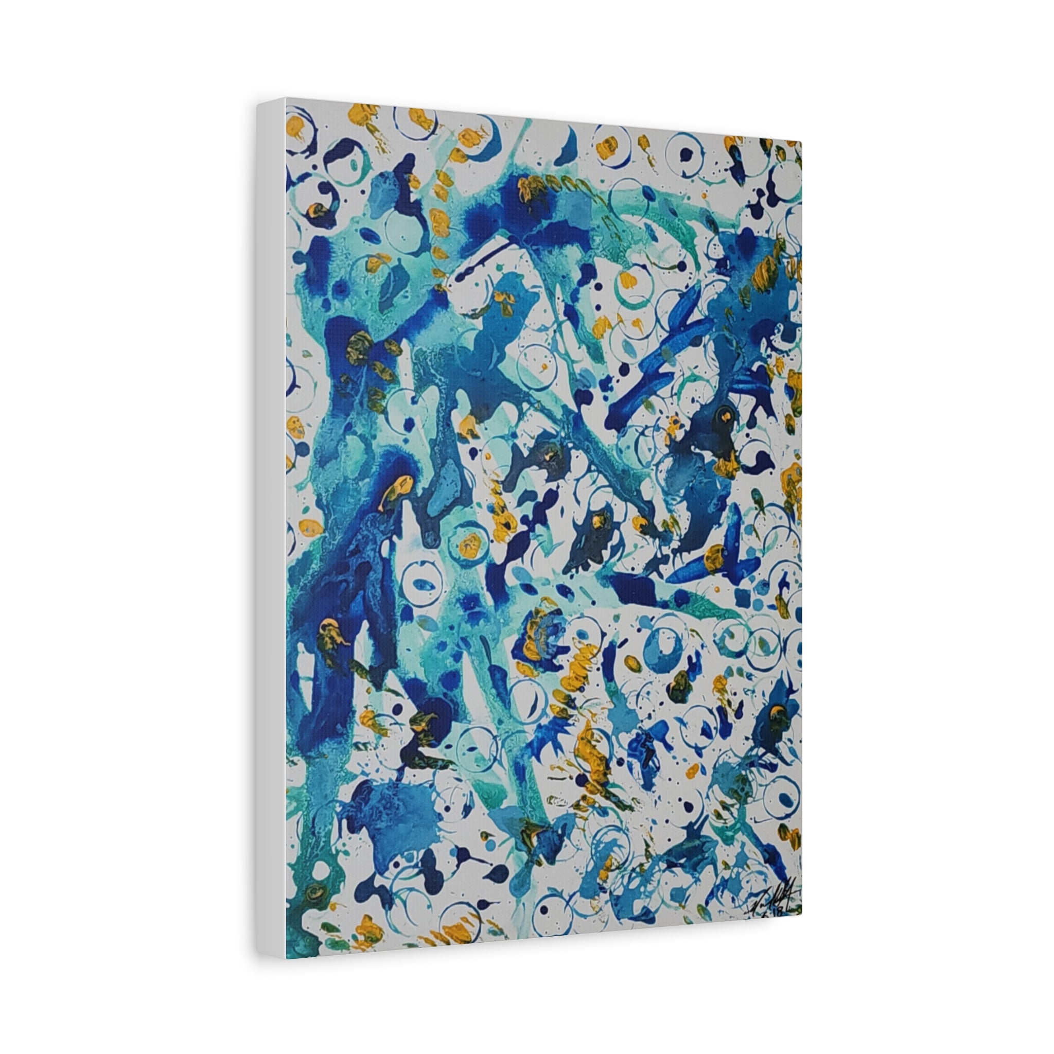 A different Meltdown in Blue, Stretched, 1.25"