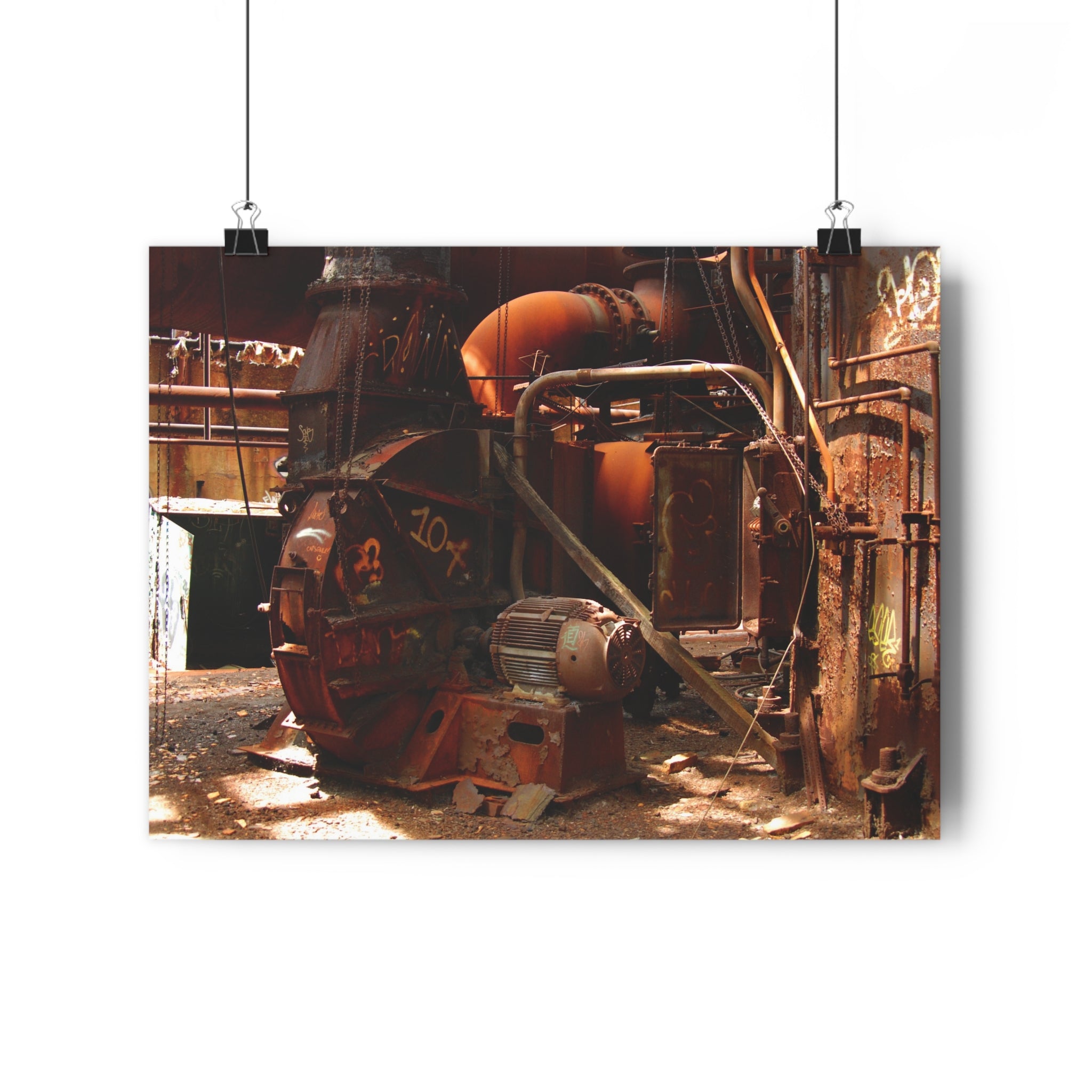 Carrie Blast Furnace Giclée Art Print — Industrial Rusted Steel Mill Machinery Photography by Autistic Photographer