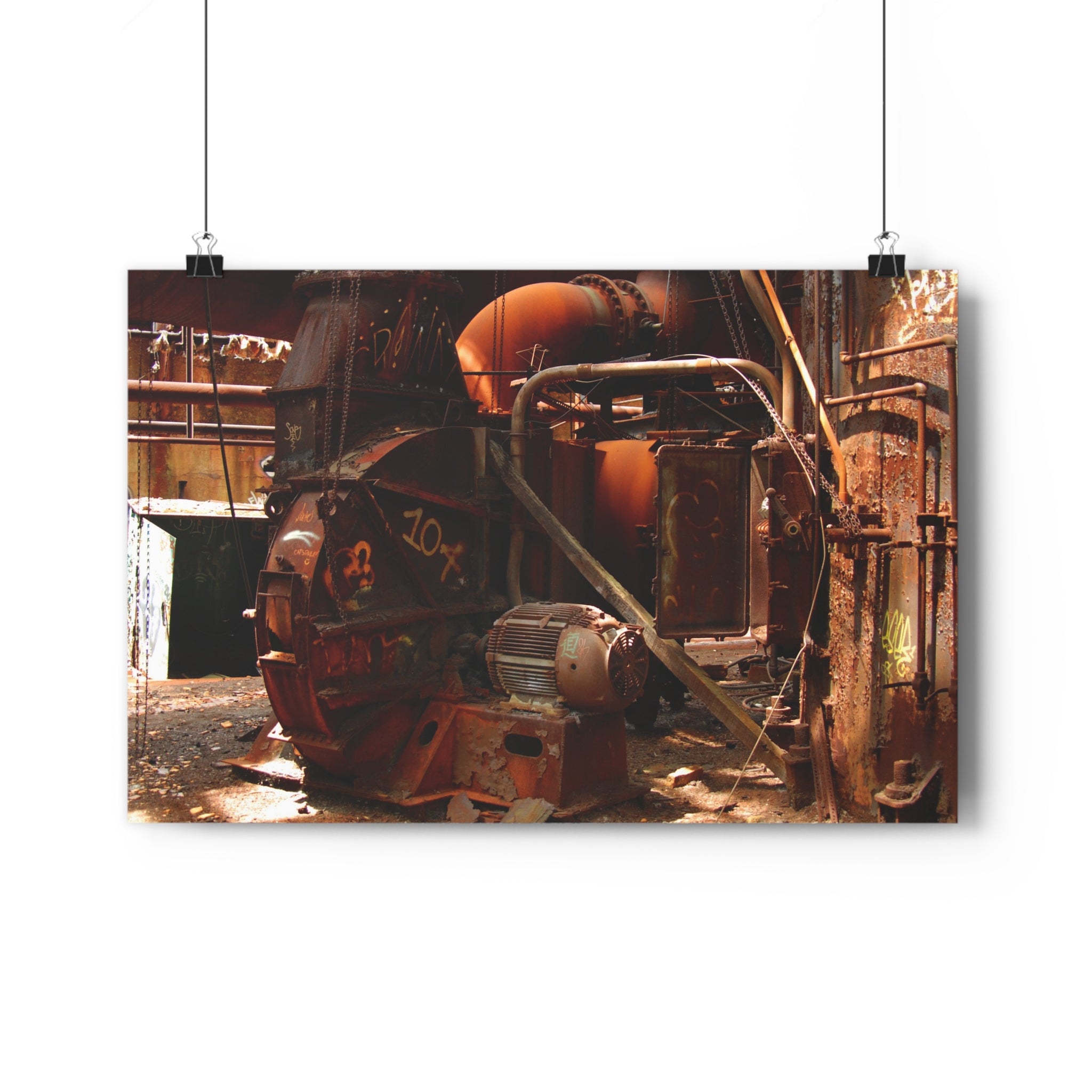 Carrie Blast Furnace Giclée Art Print — Industrial Rusted Steel Mill Machinery Photography by Autistic Photographer