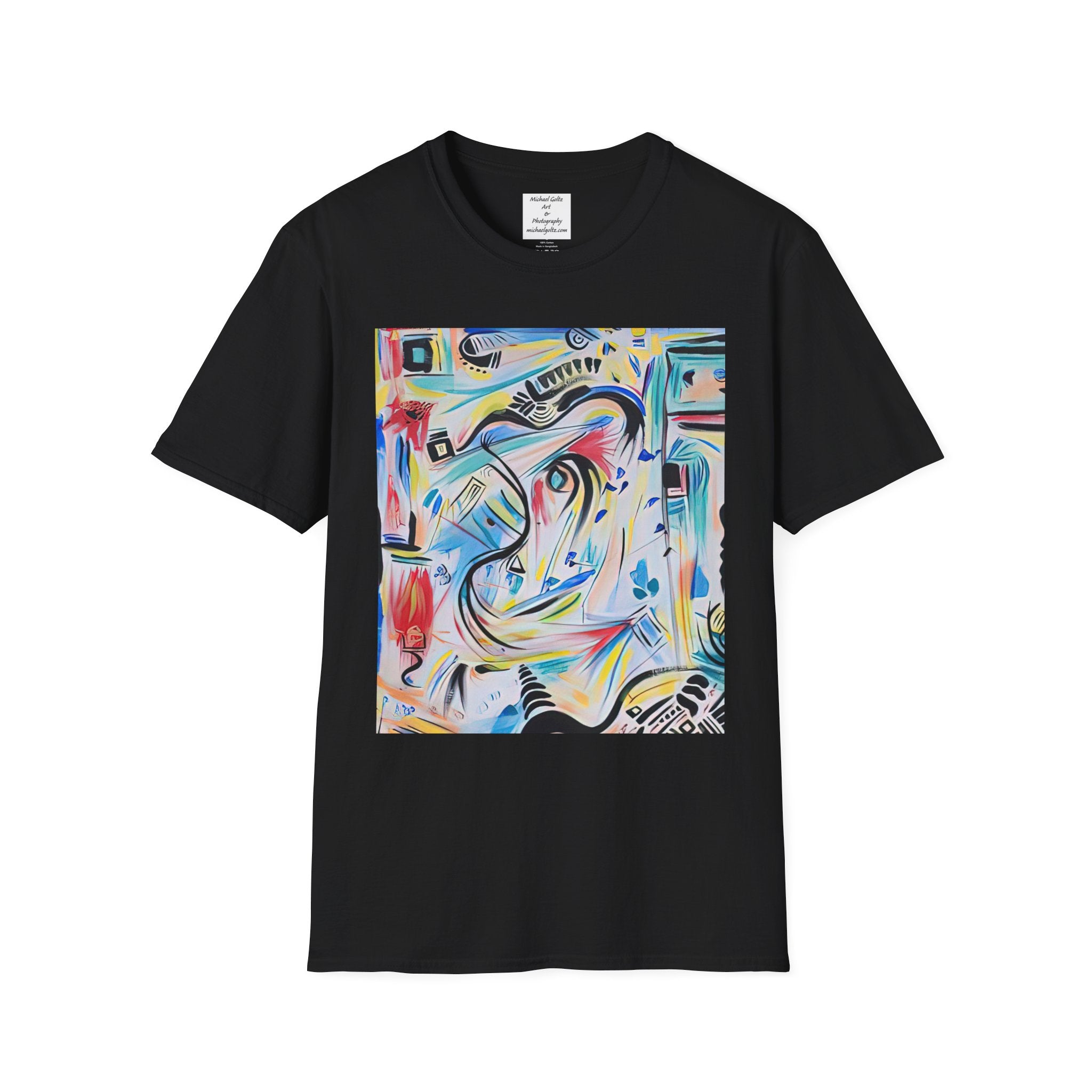 Abstract Colorwave T-Shirt — Vibrant Modern Art Graphic Tee by autistic artist
