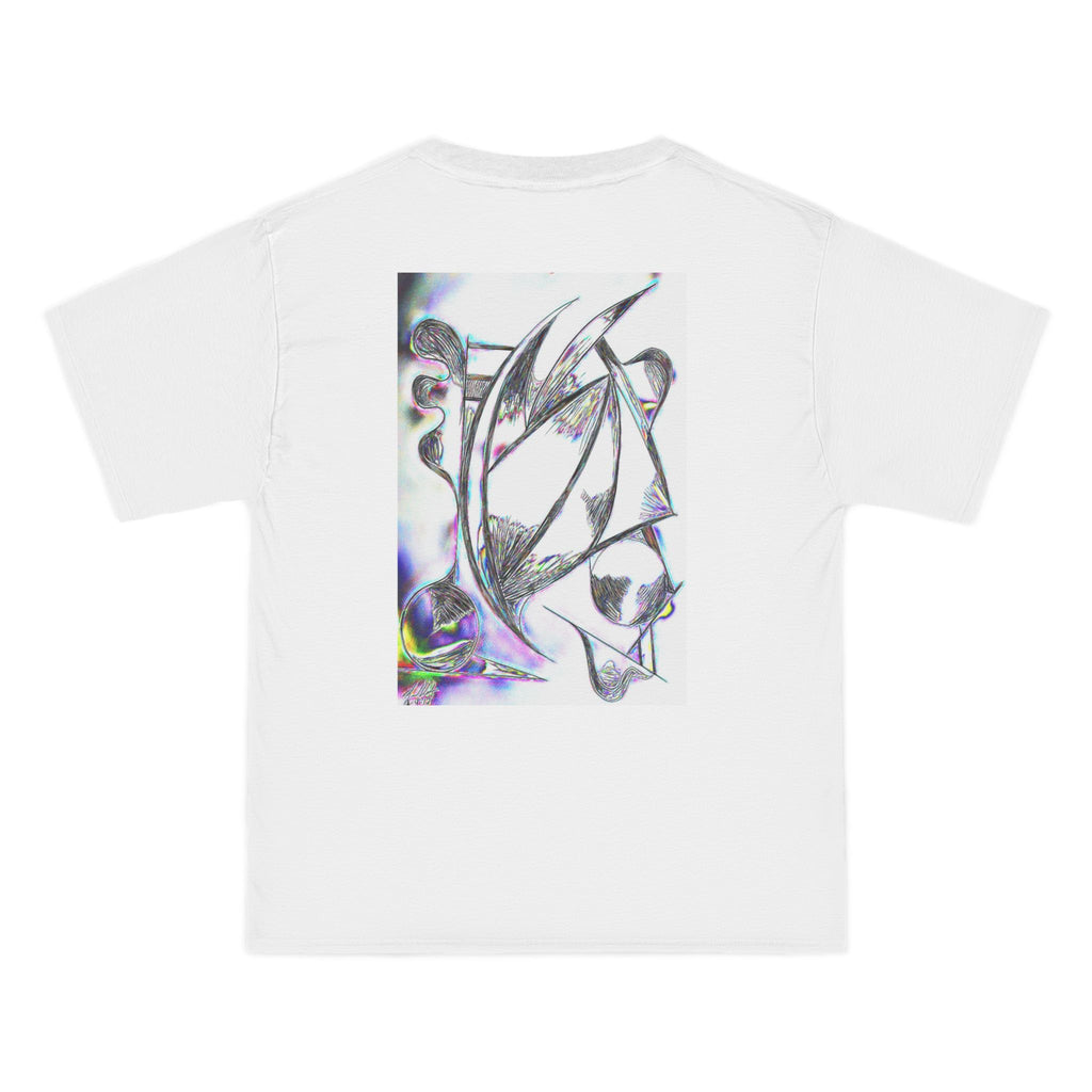 Abstract Delicate Linework T-Shirt — Iridescent Nature Graphic Tee