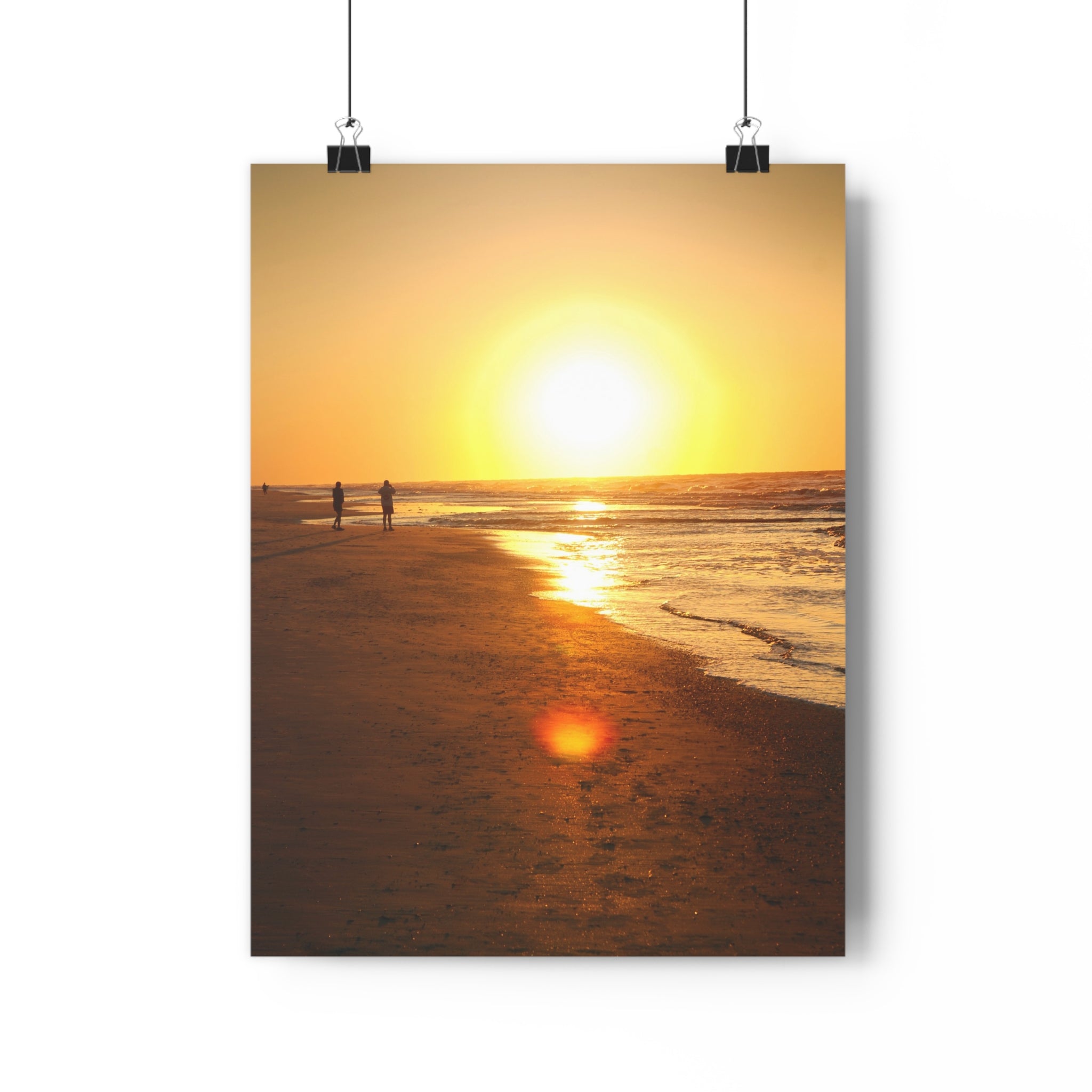 Sunrise Over Coligny Beach Giclée Art Print — Warm Golden Seaside Photography by autistic photographer